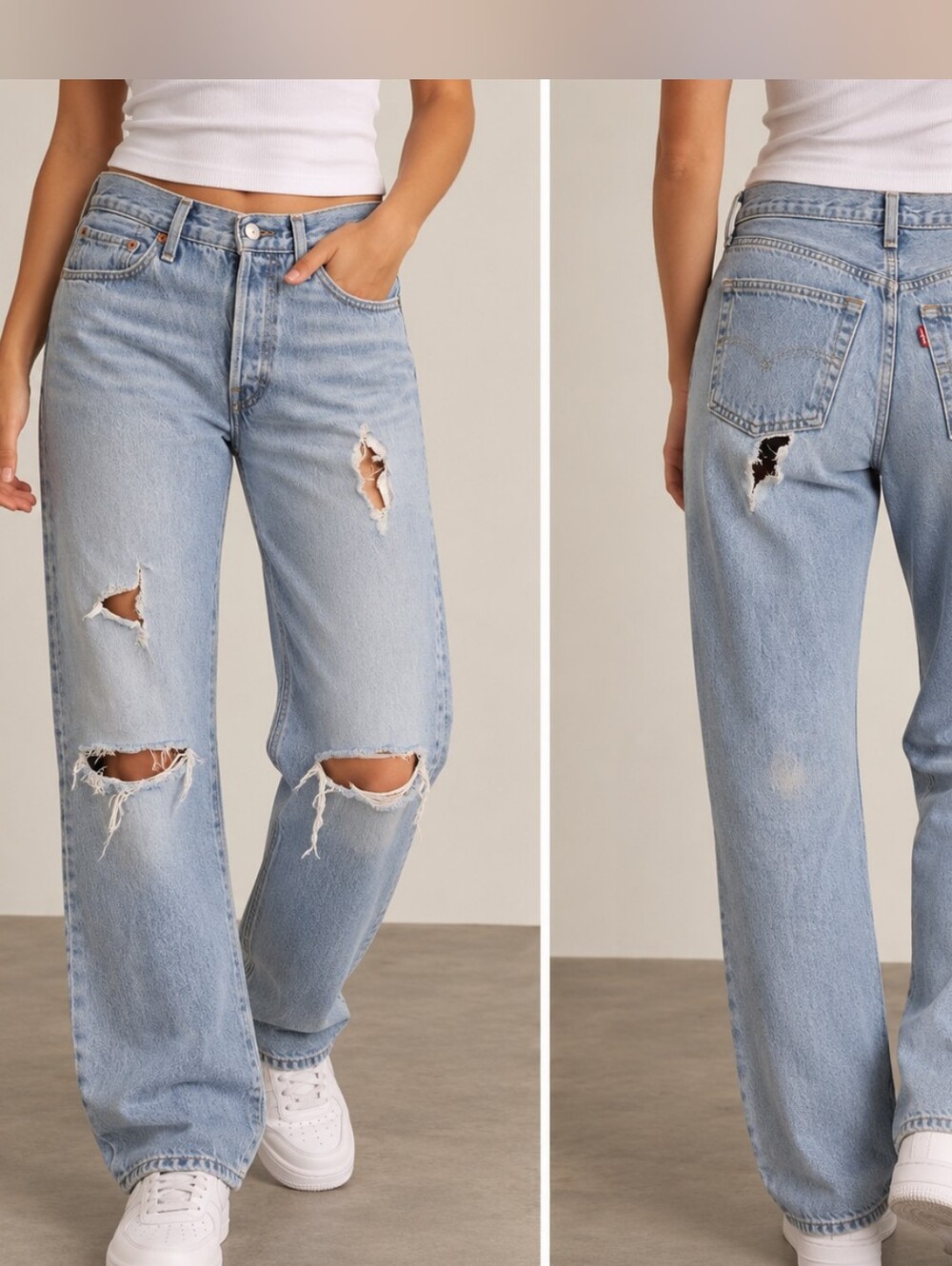 Vintage! Levi’s | 501 ’90s Distressed Light Wash Jeans, Waist 15 1/2"